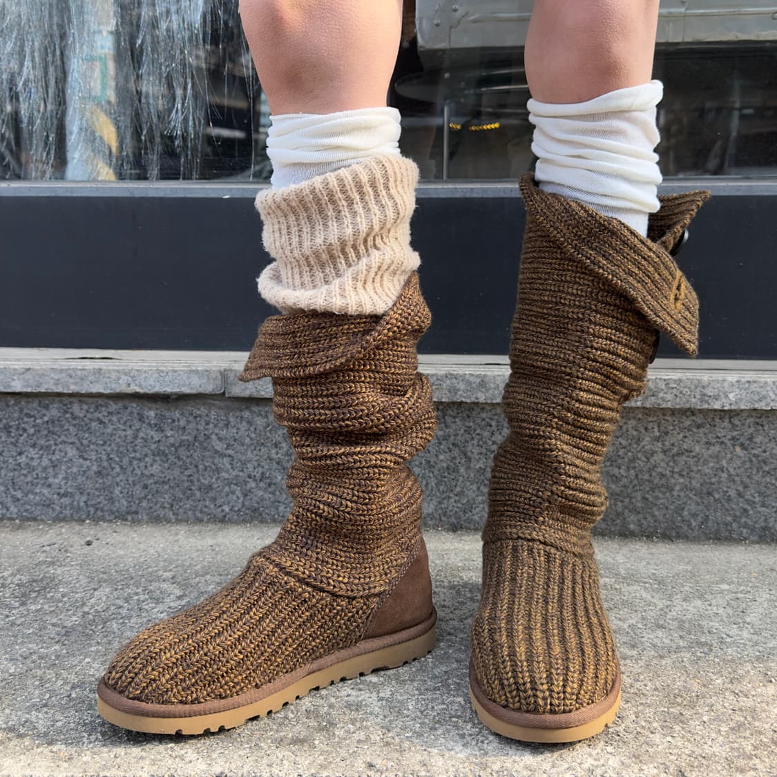 2000s 브라운 어그 카디 니트 부츠 상품이미지7