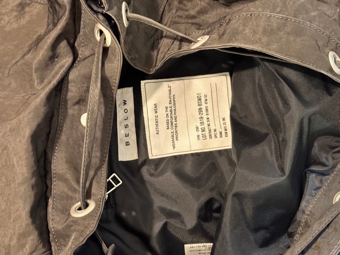 비슬로우 나일론 빈티지 백팩 브라운(다크브라운) 상품이미지4