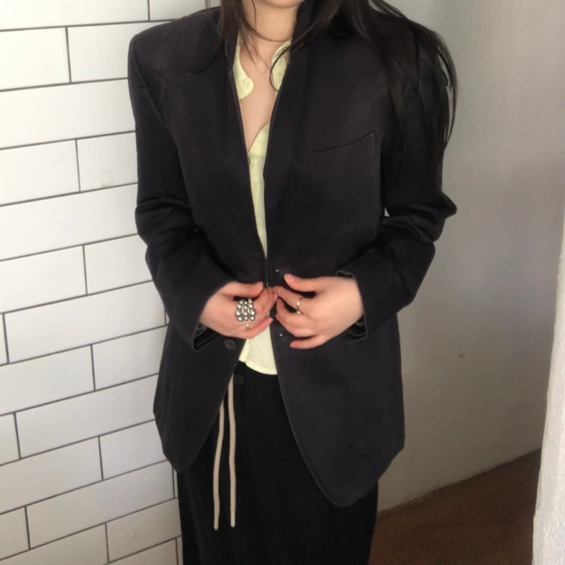 Burberry(버버리) 테일러드 블랙 자켓 / 48 사이즈 상품이미지1