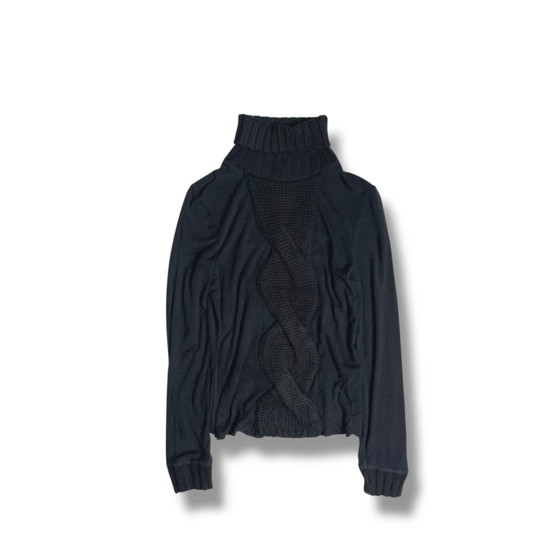 Ann max 꽈배기 니트 터틀넥 롱 슬리브 상품이미지1