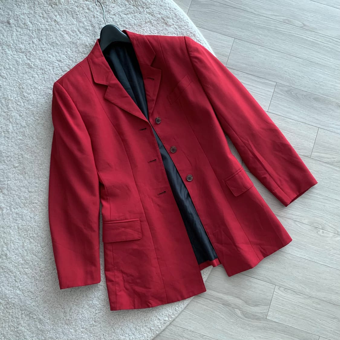 장 폴 고티에 주니어 레드 3버튼 블레이저 자켓 상품이미지1