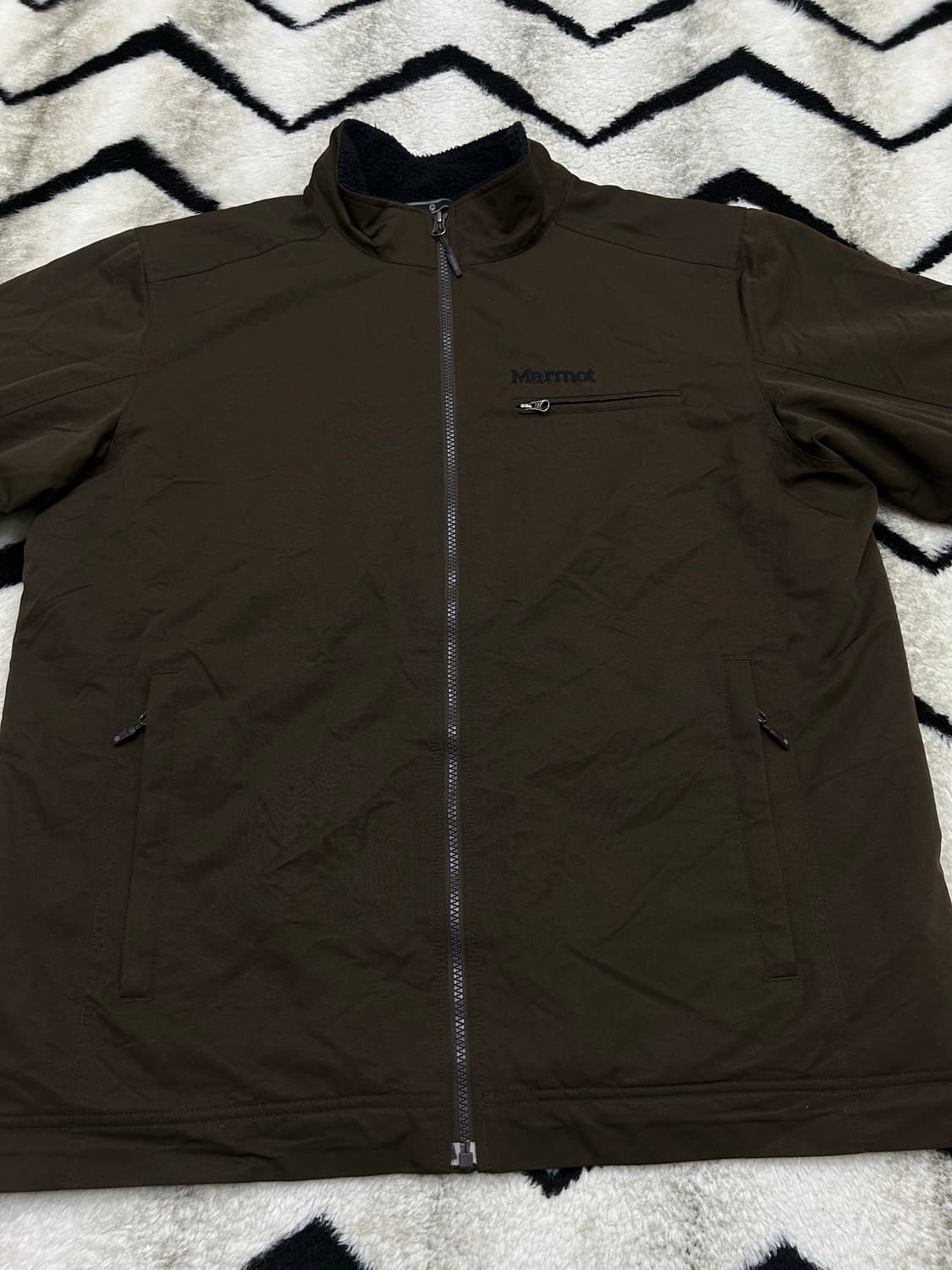 [실측XL]마모트 나일론 자켓/안감양털/브라운 상품이미지3