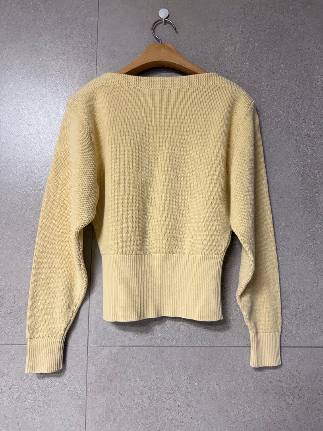 유니클로 유 레몬색 보트넥 니트 상품이미지4