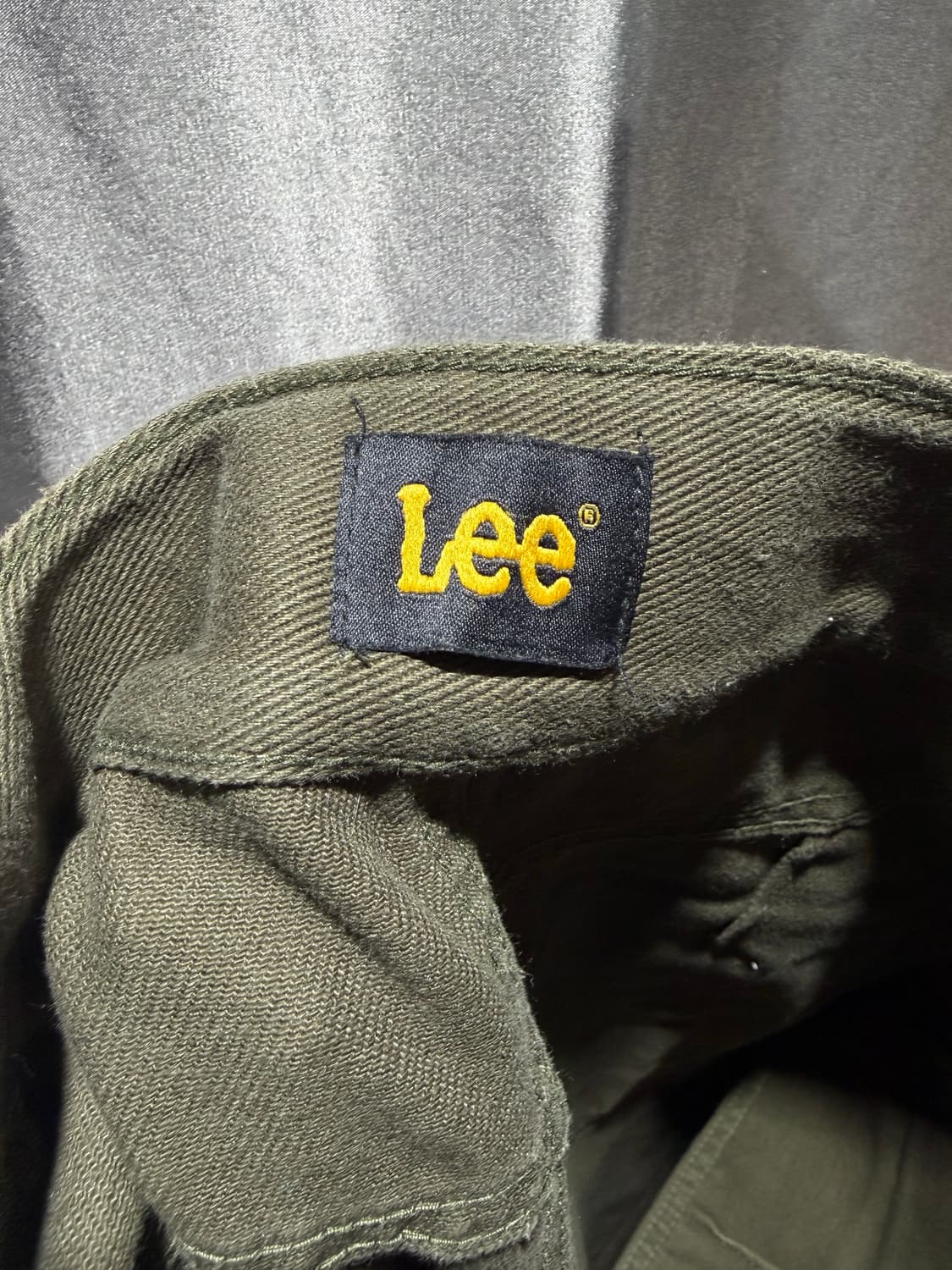 36in Lee 리 USA 벨티드 퍼티그 절개 카키 코튼팬츠 상품이미지7