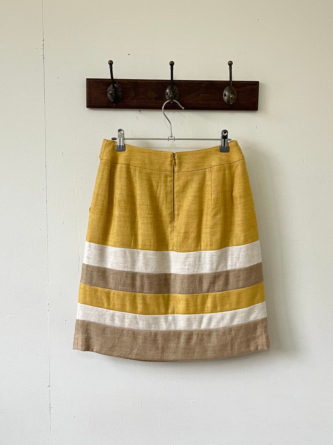 JUSGLITTY 린넨 더블 골드 버튼 스커트 상품이미지2