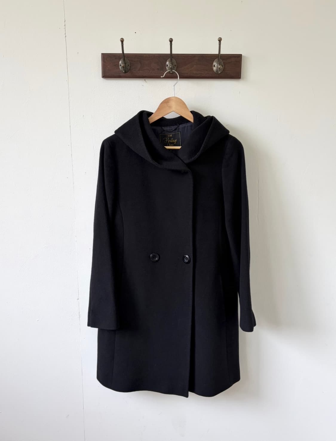 23 로로피아나 헤리티지 블랙 울 코트 상품이미지1