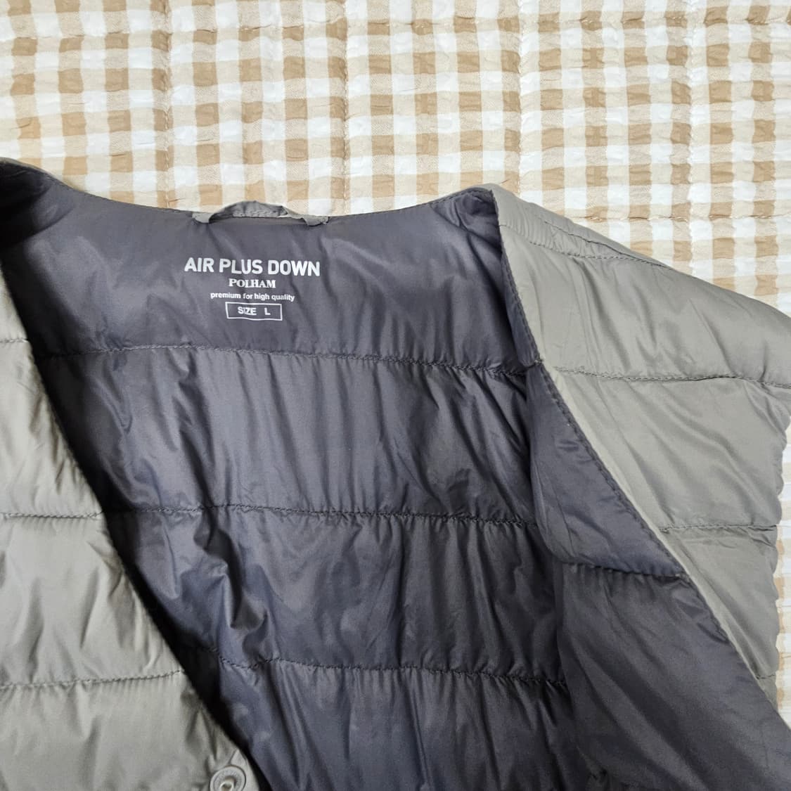 폴햄 거위털 경량패딩 조끼 남자100 상품이미지6