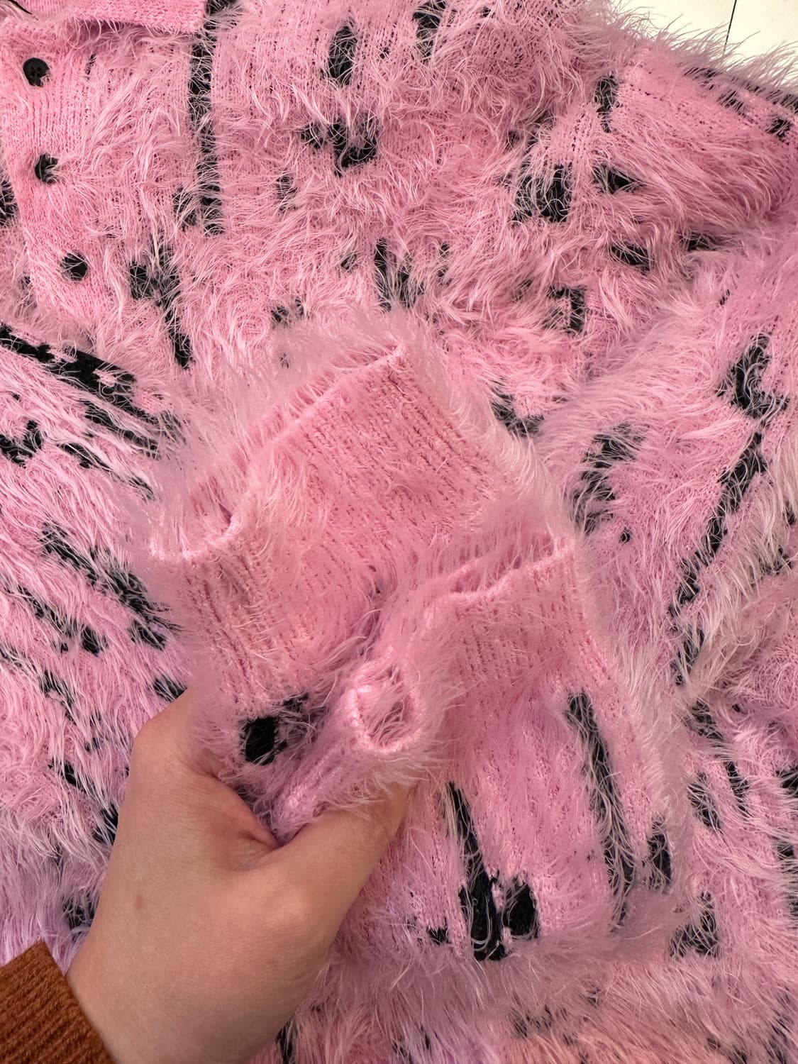 S) 자라 핑크 앙고라 스타일 니트 상품이미지5