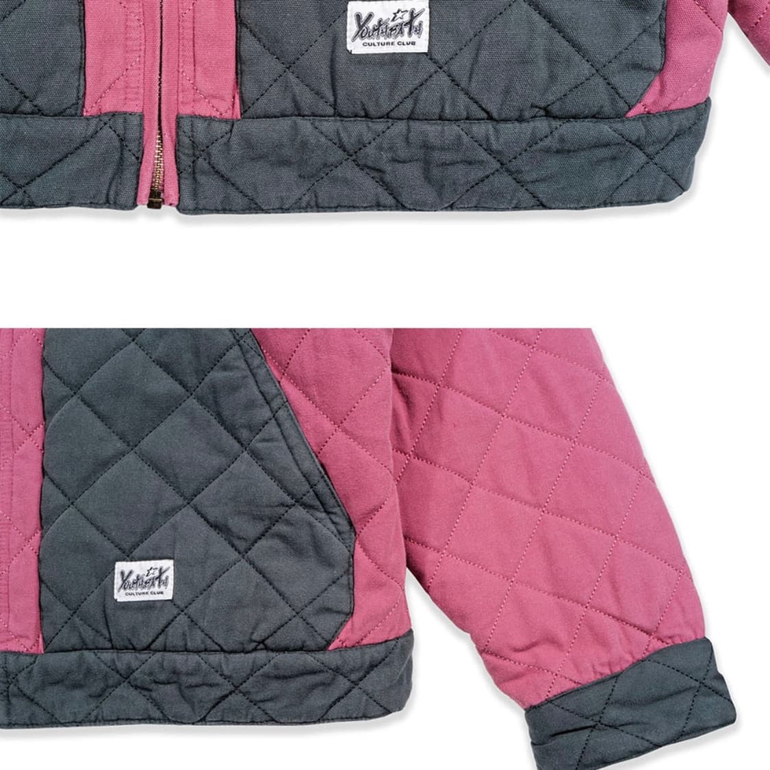 유쓰배쓰 퀄티드 집업 점퍼 버건디  상품이미지6