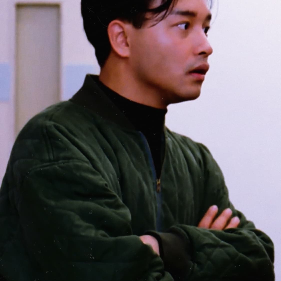 장국영st 누아블랑 90s 벨벳 블루종 봄버자켓 집업 오버핏 아우터 상품이미지3