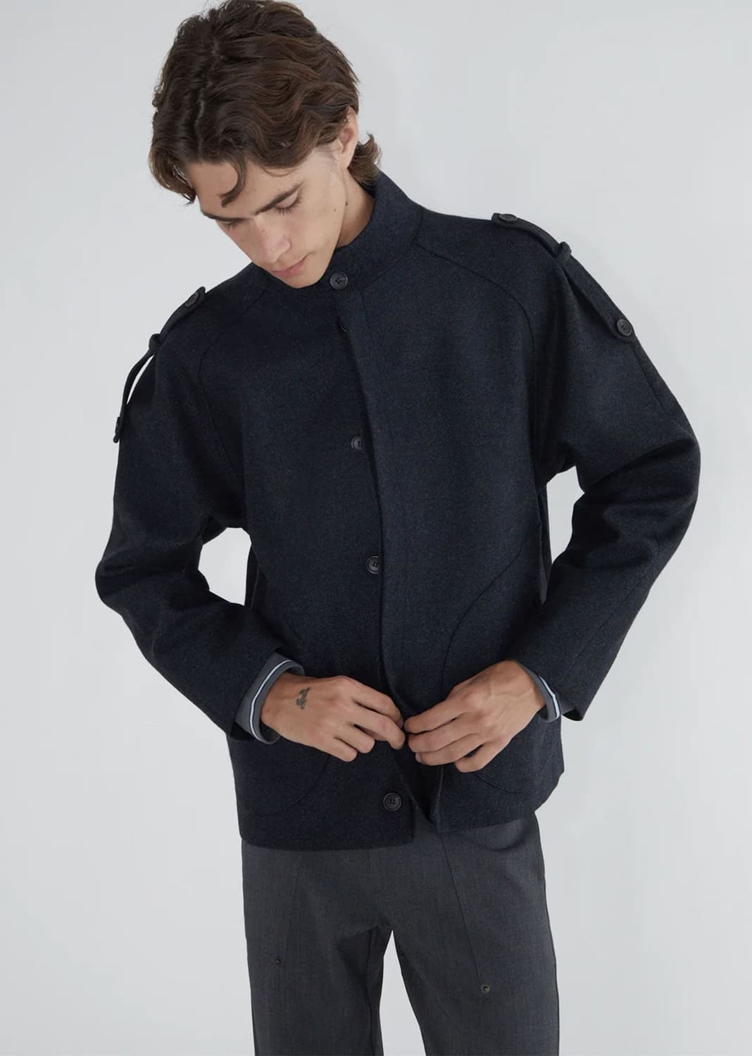 [M,L]팔로마울 Ferro 울 자켓/네이비 상품이미지2