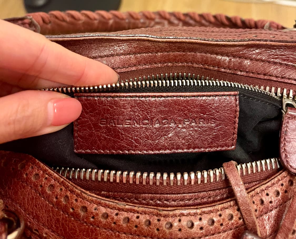 발렌시아가 Balenciaga자이언트 브로그 시티백 (버건디) 상품이미지7