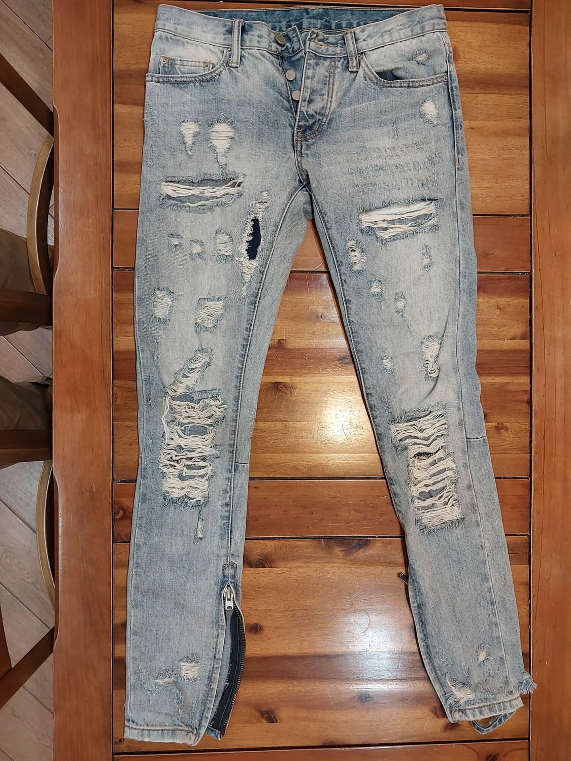 Mnml 연청데님 인디고데님 카모카고팬츠 28사이즈 3벌일괄판매 상품이미지2