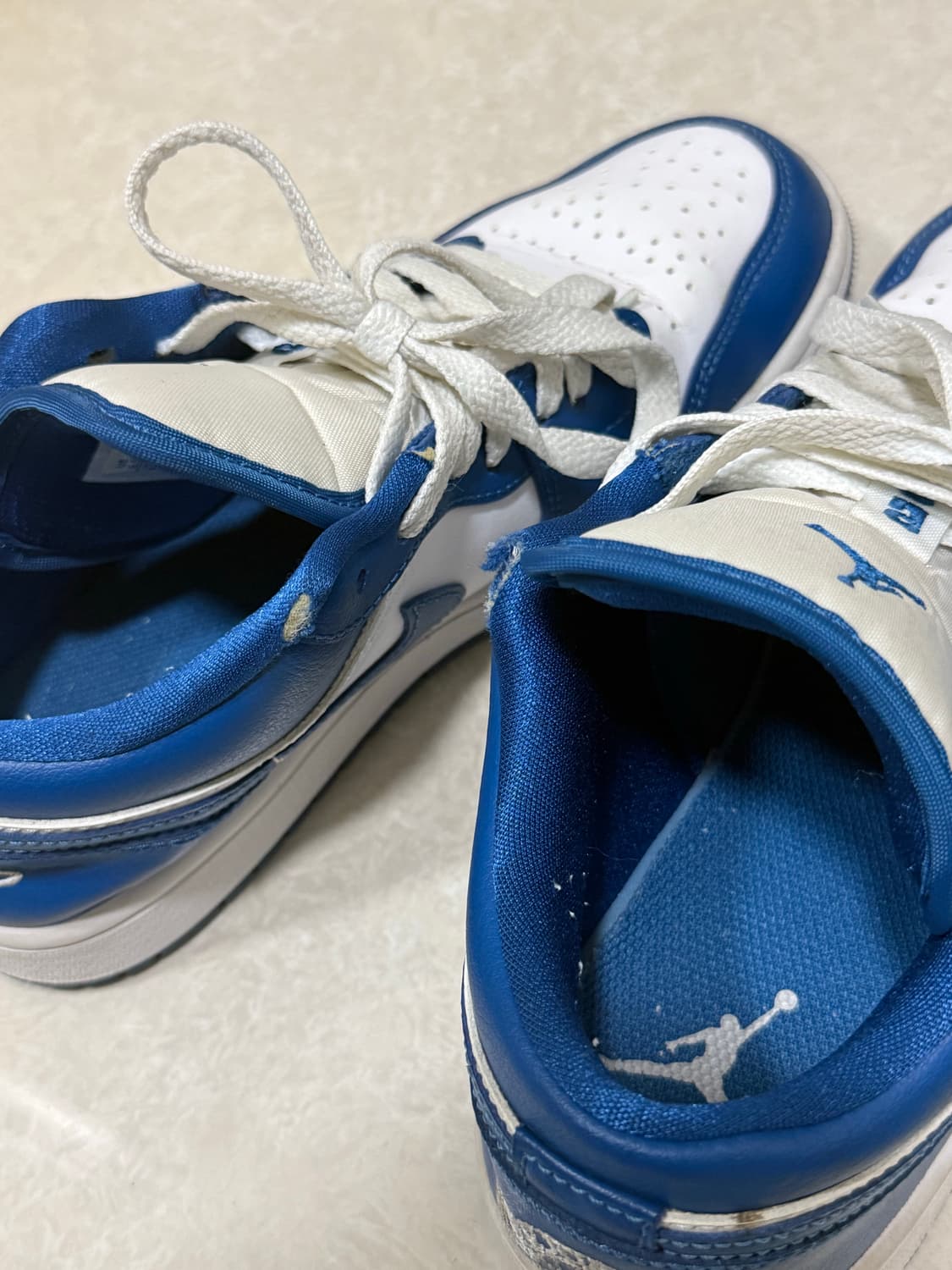 조던1 로우 화이트 다크 마리나 블루 235 상품이미지4