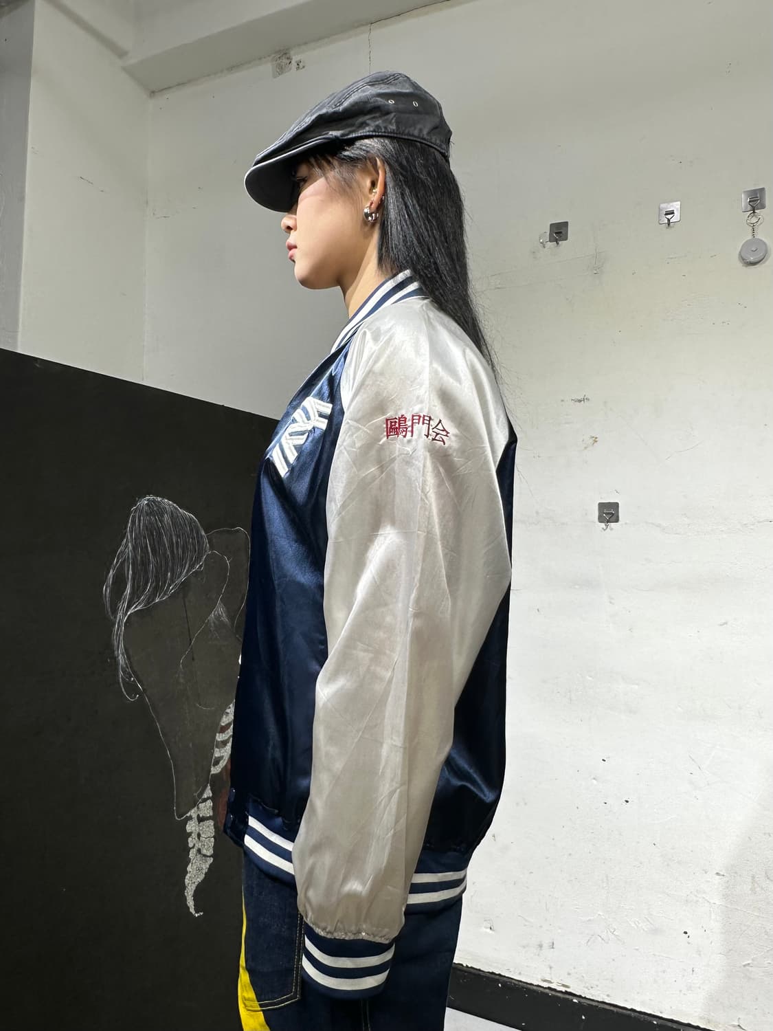 Jpn 일본빈티지 오리엔탈 일장기 네이비 스카잔 자켓 상품이미지5