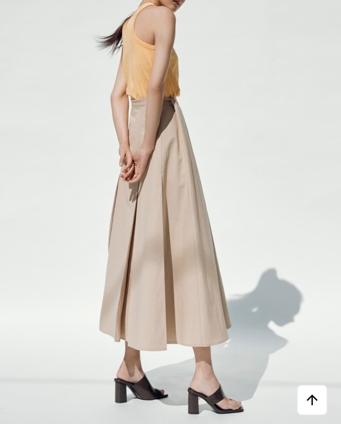 새상품)길트프리 면+린넨 혼방 스커트 BEIGE WRAP SKIRT 해 상품이미지3
