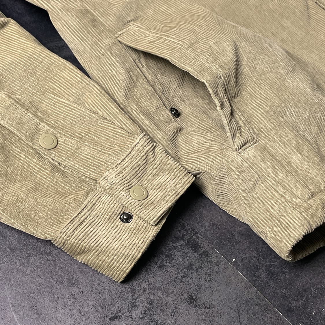 UNKNOWN 빈티지 베이지 코듀로이 셰르파 셔츠자켓 A00444 상품이미지3