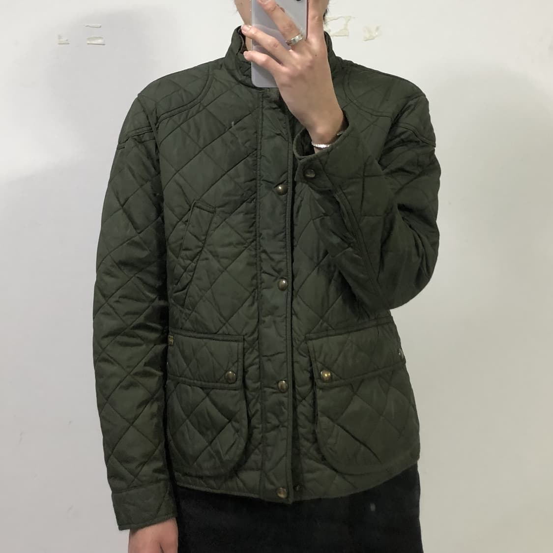 폴로 랄프로렌 퀄티드 패딩자켓 카키  상품이미지3