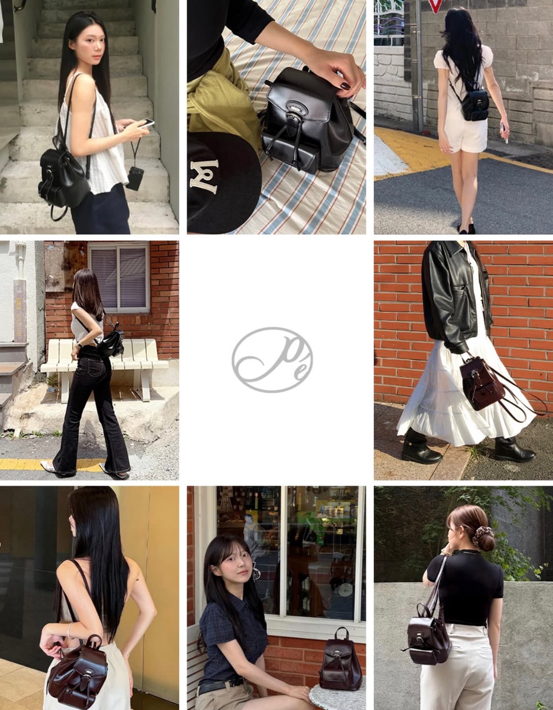 Pavea Nute Buckle Backpack Mini_Black 상품이미지3