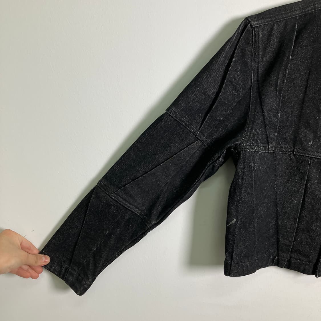 이세이미야케 블랙 데님 크롭 자켓 M 상품이미지7