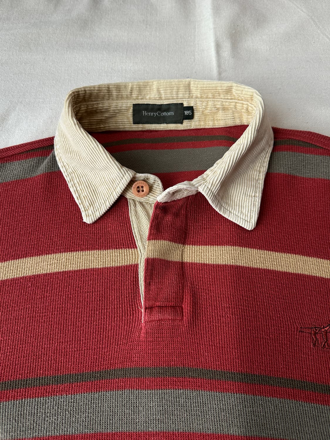 XL 헨리코튼 코듀로이 카라 럭비티 상품이미지3