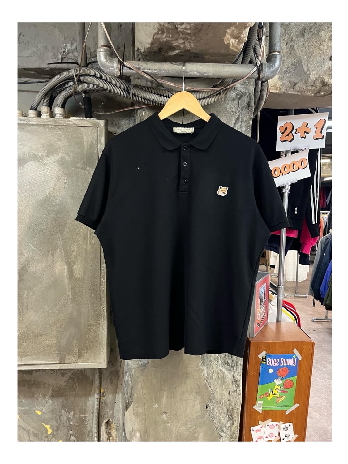 메종 키츠네 반팔 카라티 블랙 #csz3788 상품이미지1