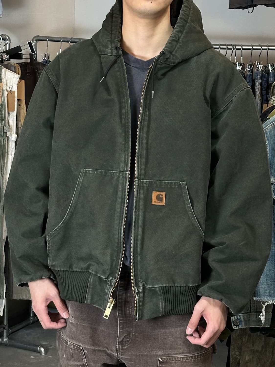 OG 칼하트 J130 액티브 자켓 칼하트 MOS 모스그린 상품이미지10