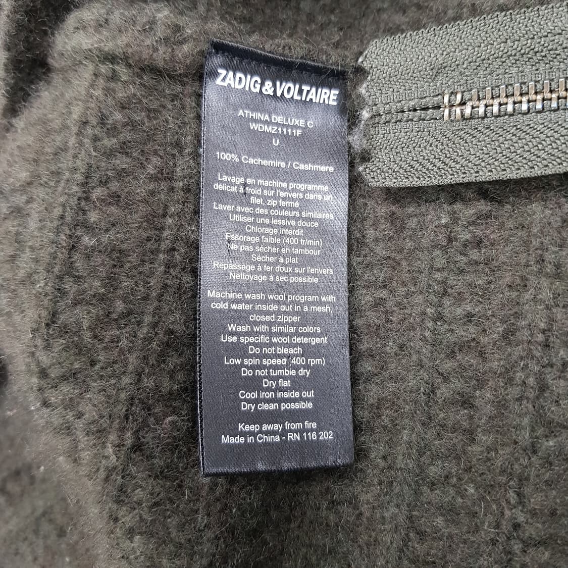 쟈딕앤볼테르 캐시미어100 니트 롱 풀오버 Free사이즈 상품이미지7