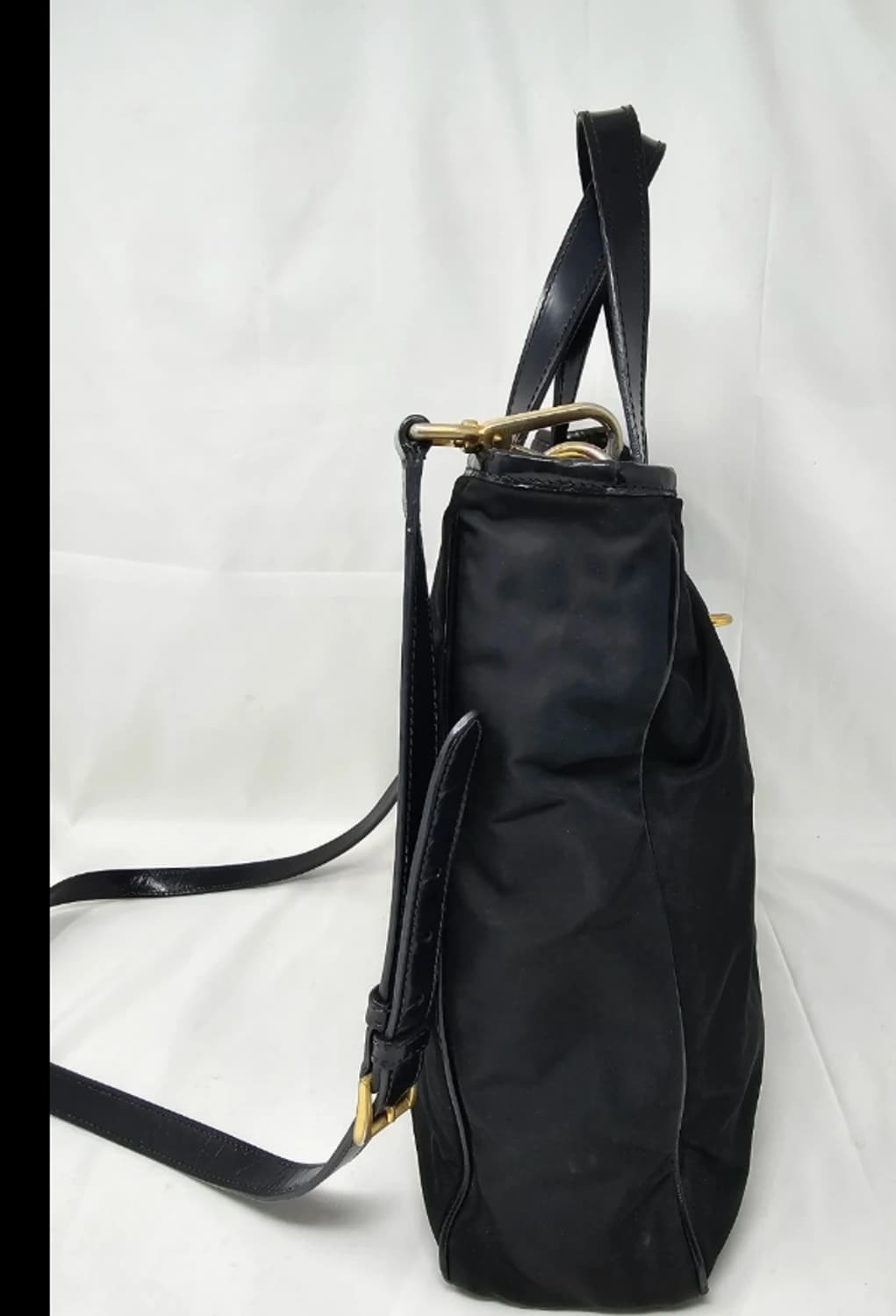 정품 프라다 블랙 나일론 숄더백 상품이미지5