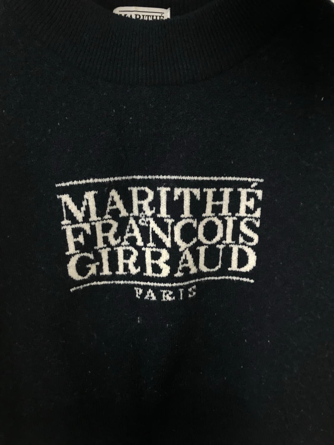 마리떼프랑소와저버 박스로고 네이비 니트 상품이미지3