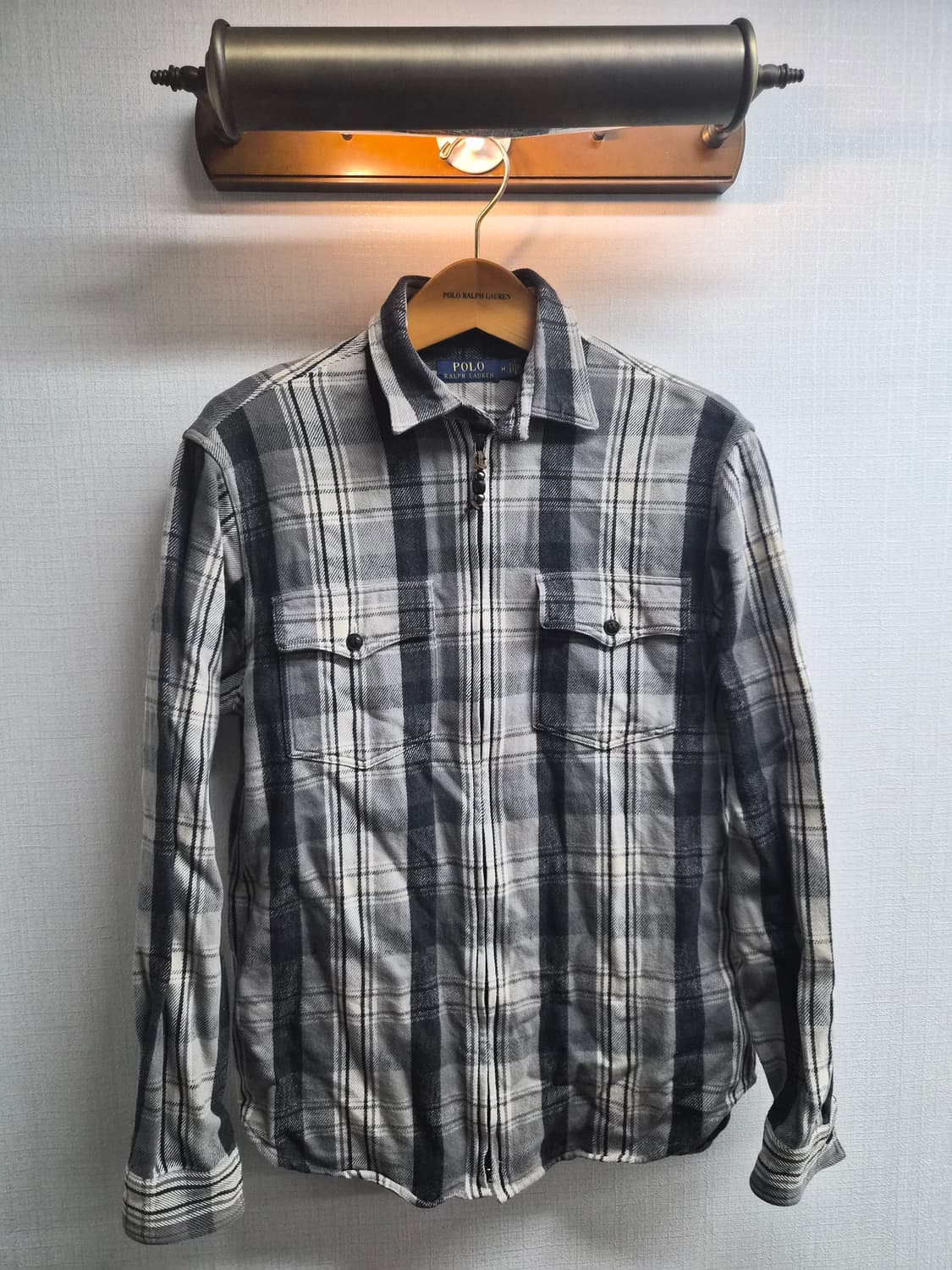 M/100) 폴로 랄프로렌 체크 셔츠 집업자켓 팝니다 상품이미지1