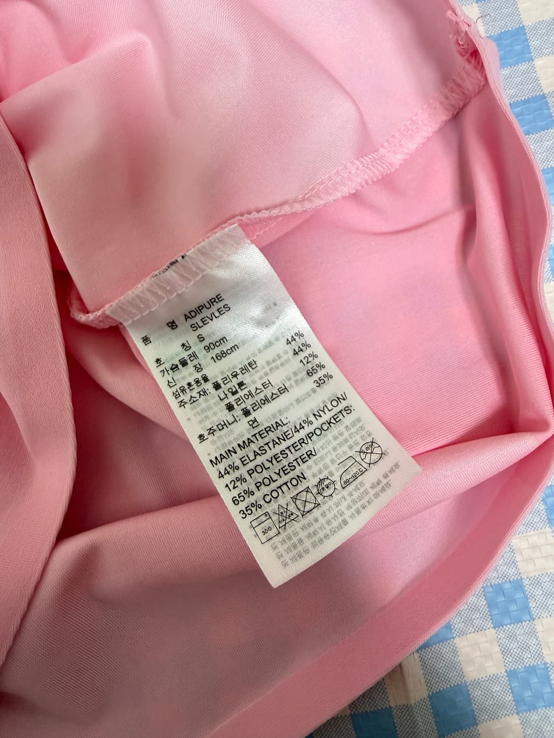 아디다스 골프 아디퓨어 핑크 민소매 나시 티셔츠 S 상품이미지9