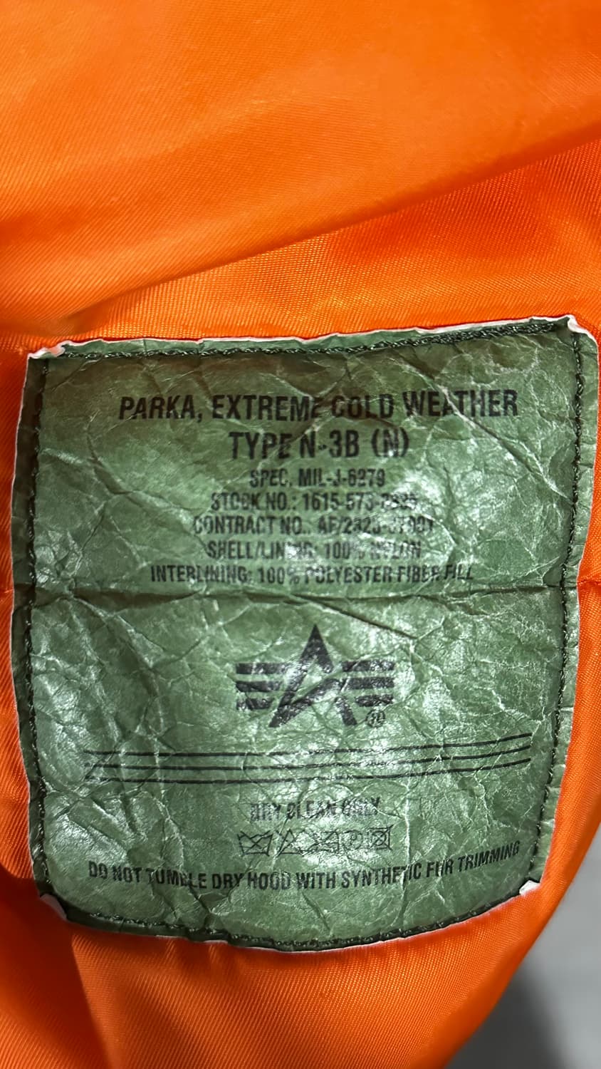 알파인더스트리 N3B 그린 밀리터리 야상 패딩 자켓 M 상품이미지4