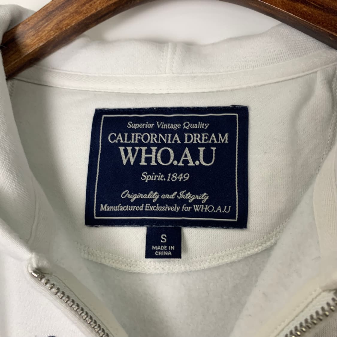 후아유 투웨이 y2k 와투케 화이트 후드집업  상품이미지8