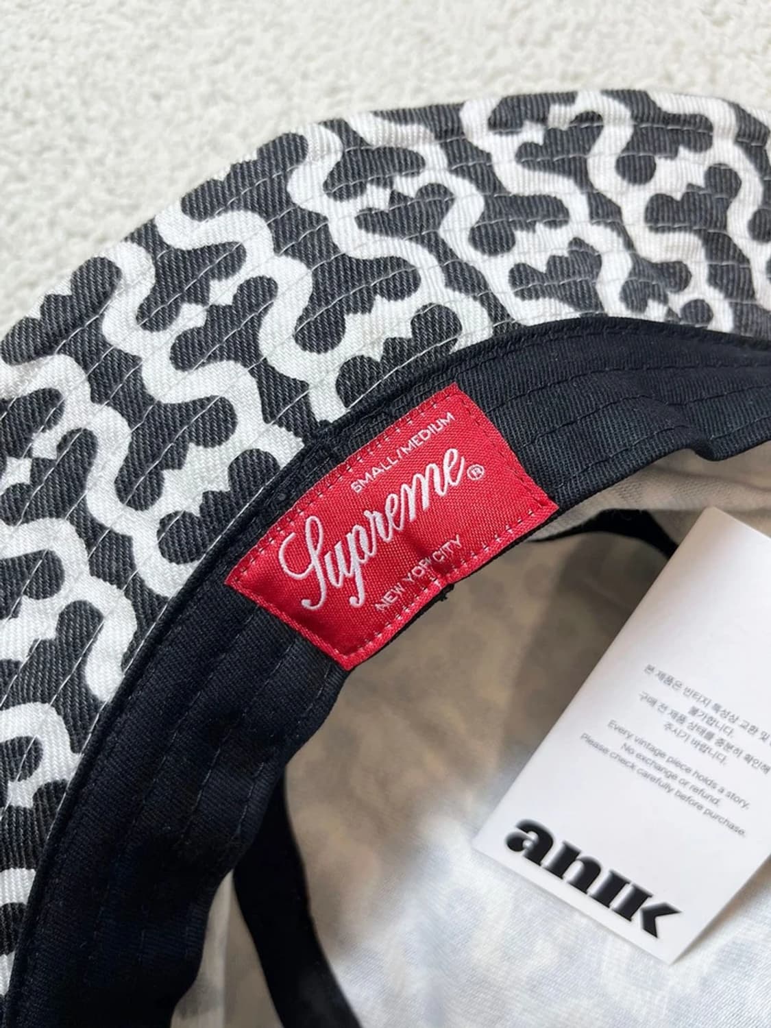 슈프림 21SS 트윌 크러셔 블랙 모노그램 버킷햇 A1737 상품이미지4