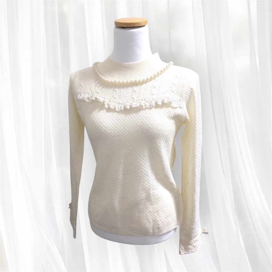 리즈멜로 비즈 레이스 니트 상품이미지2