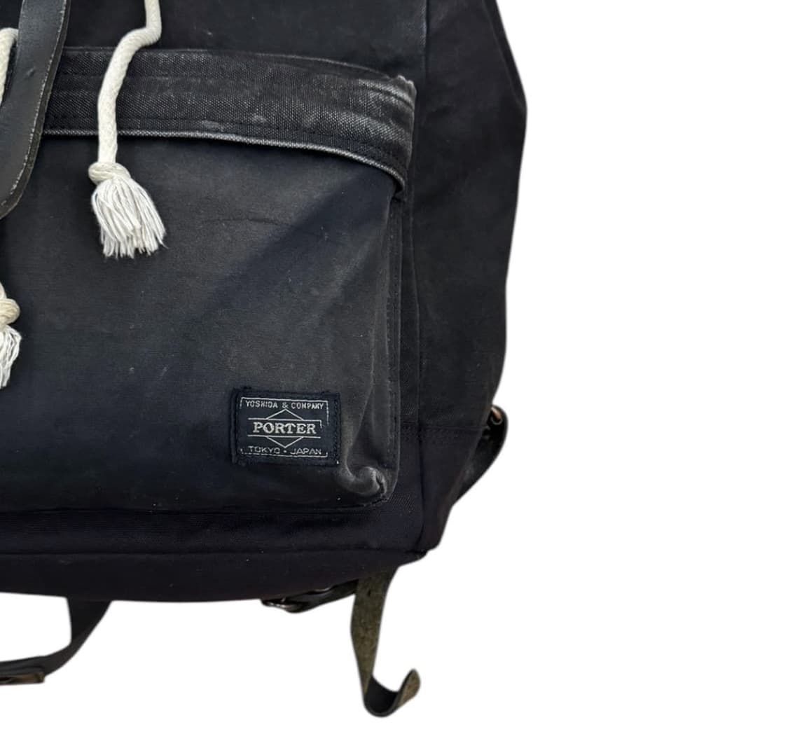 포터 브릿지 코튼 럭색 백팩 블랙 (S) 상품이미지4