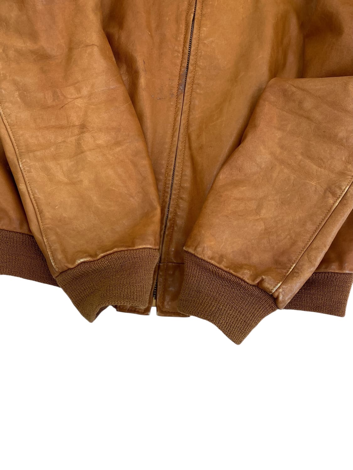 80‘s 골든베어 레더 헤링턴 자켓 상품이미지10