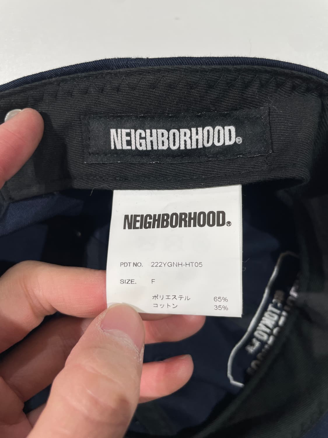 네이버후드 네이비 로고 자수 6 패널 대드 캡 상품이미지8