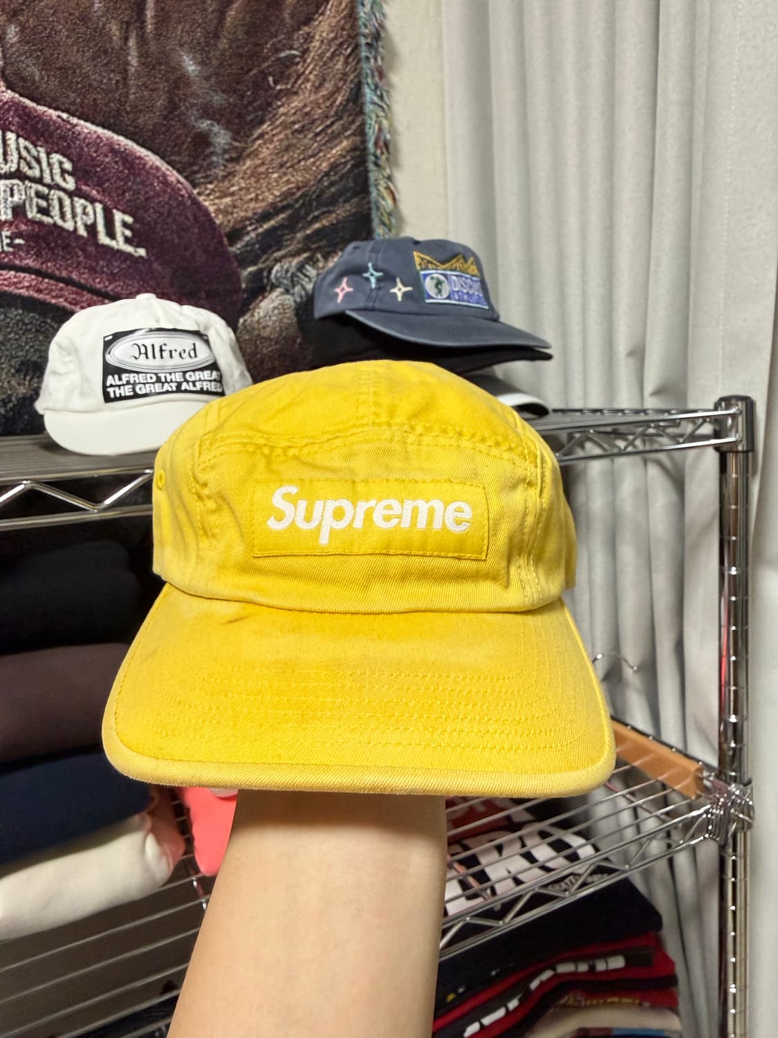 슈프림 워시드 치노 캠프캡 옐로우 상품이미지1