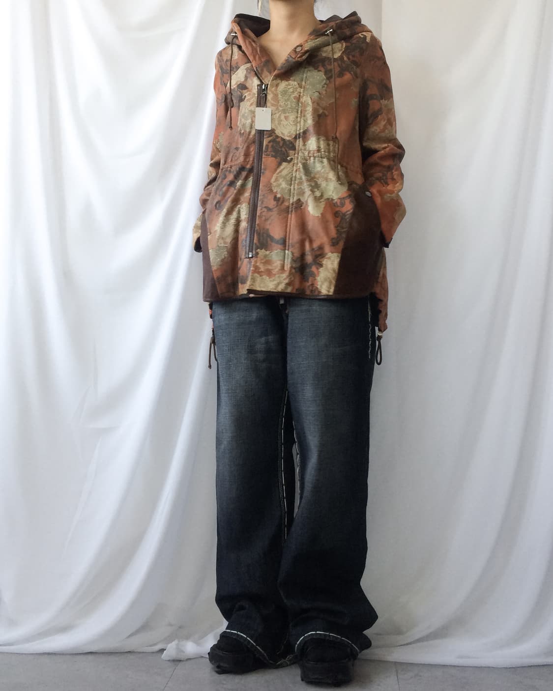 Oriental mood leather hood jacket 상품이미지8
