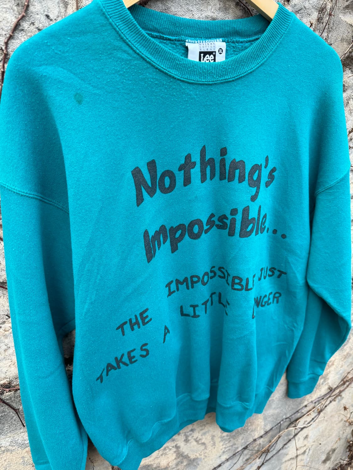 90s lee made in usa 반짝이 프린팅 스웻 셔츠 맨투맨 상품이미지2