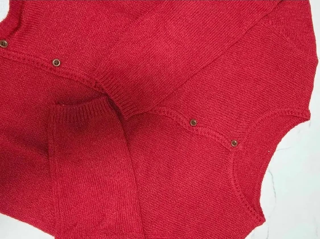 레드 컬러 가디건 상품이미지2