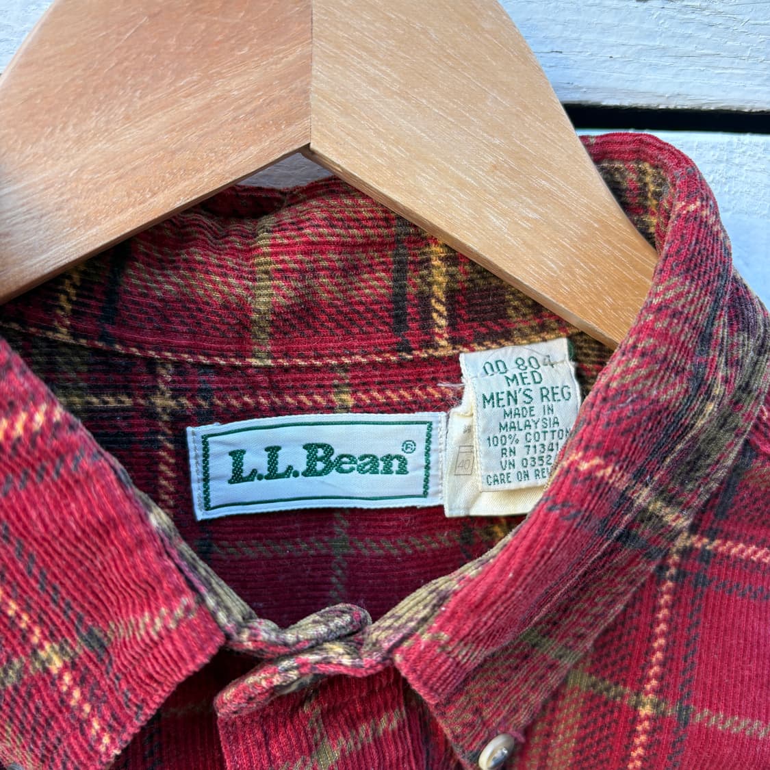L.L.bean 엘엘빈 체크 코듀로이 골덴 셔츠 상품이미지4