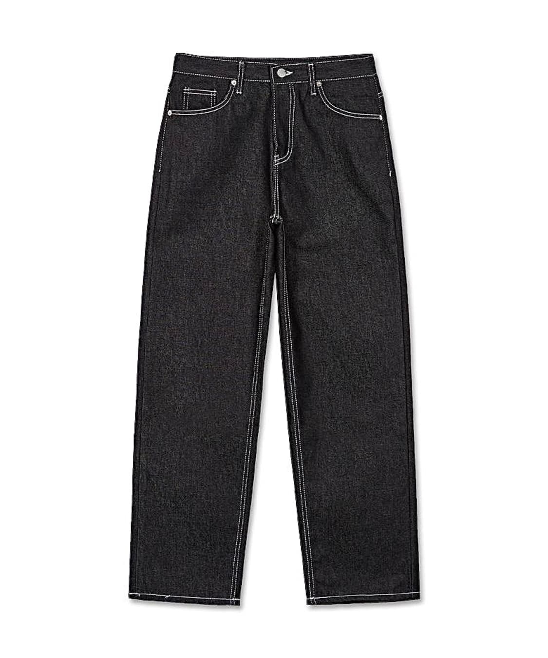 새상품 택포가격 웨스트그랜드블러바드 세미와이드생지데님팬츠 블랙인디고 XL 상품이미지1