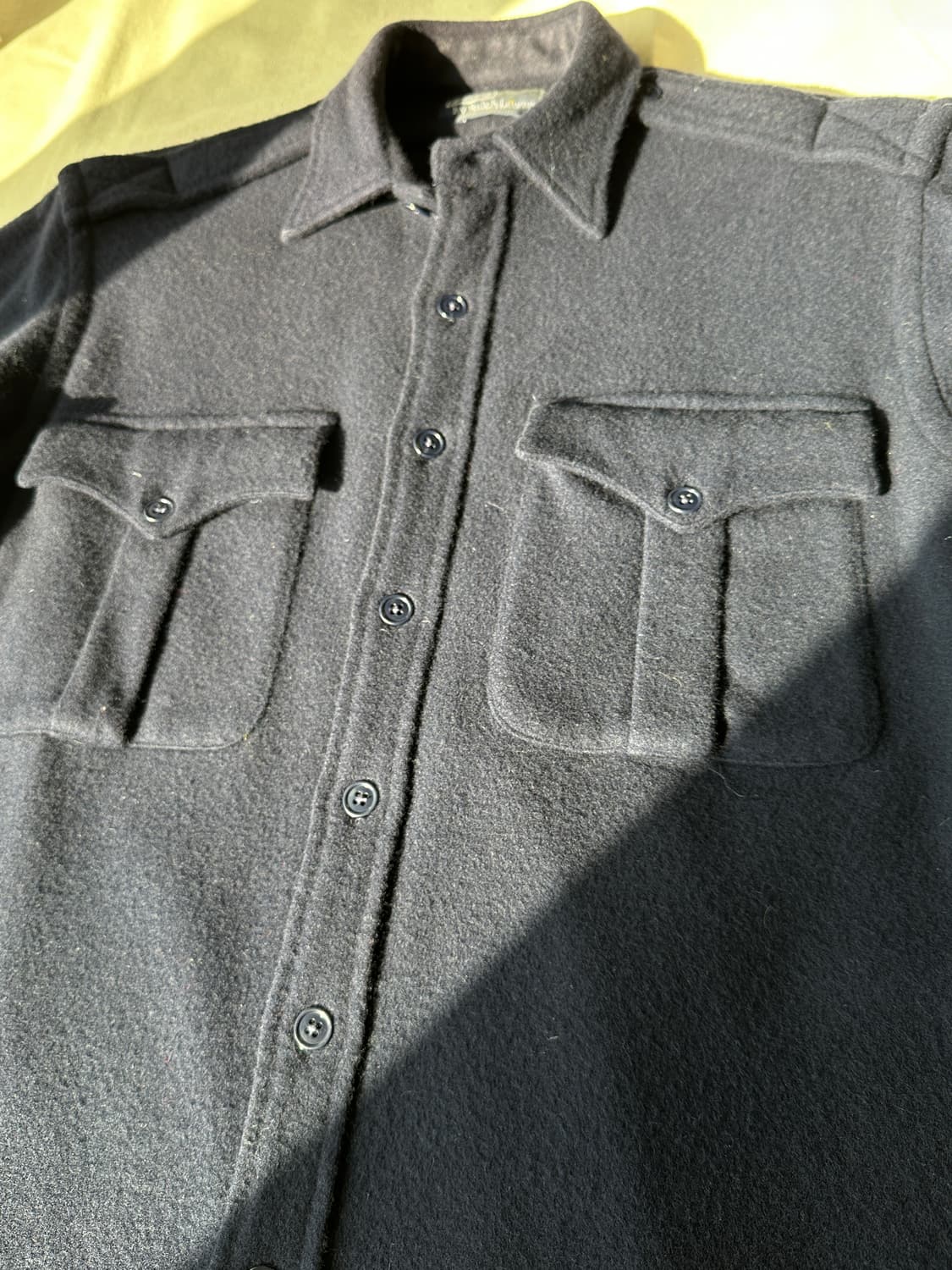 폴로 헤비 램스울 밀리터리 셔츠 M 상품이미지5