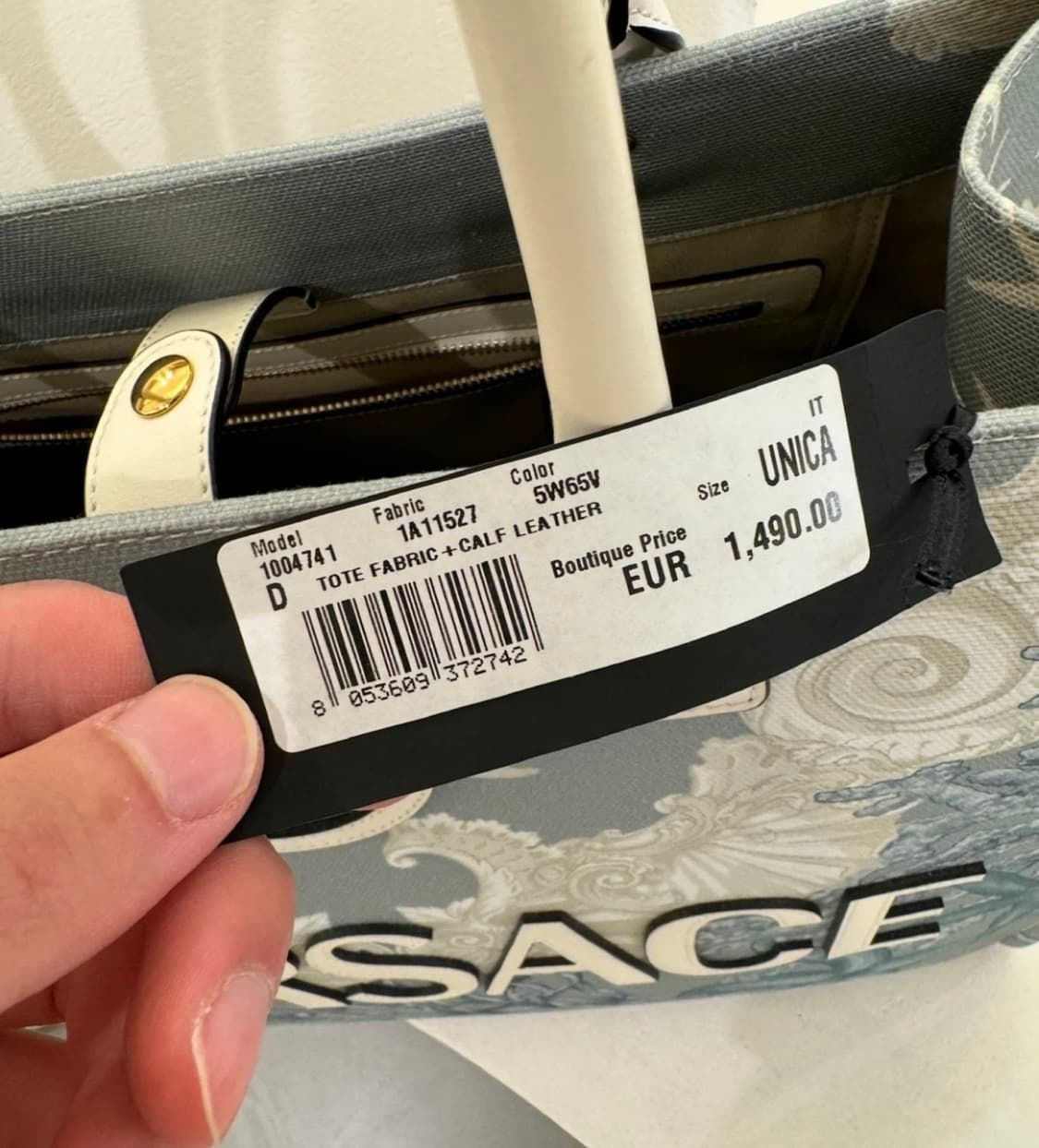 베르사체 프린트 라지 캔버스 토트백 상품이미지3