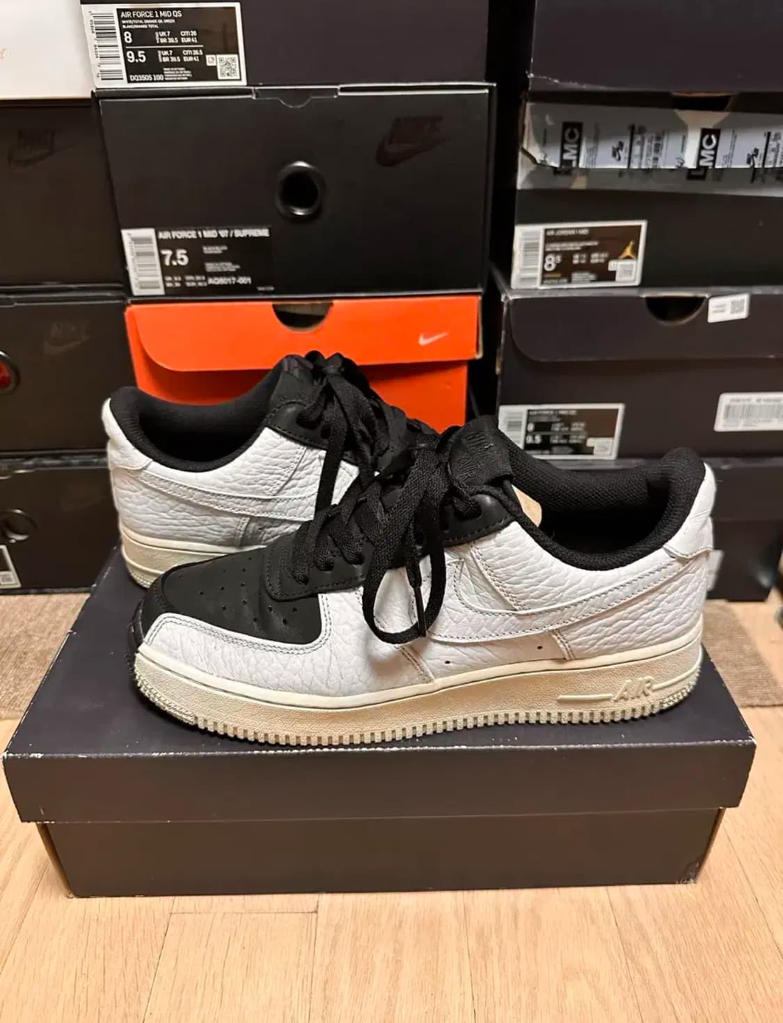 나이키 에어포스 1 로우 스플릿 화이트 블랙 상품이미지2