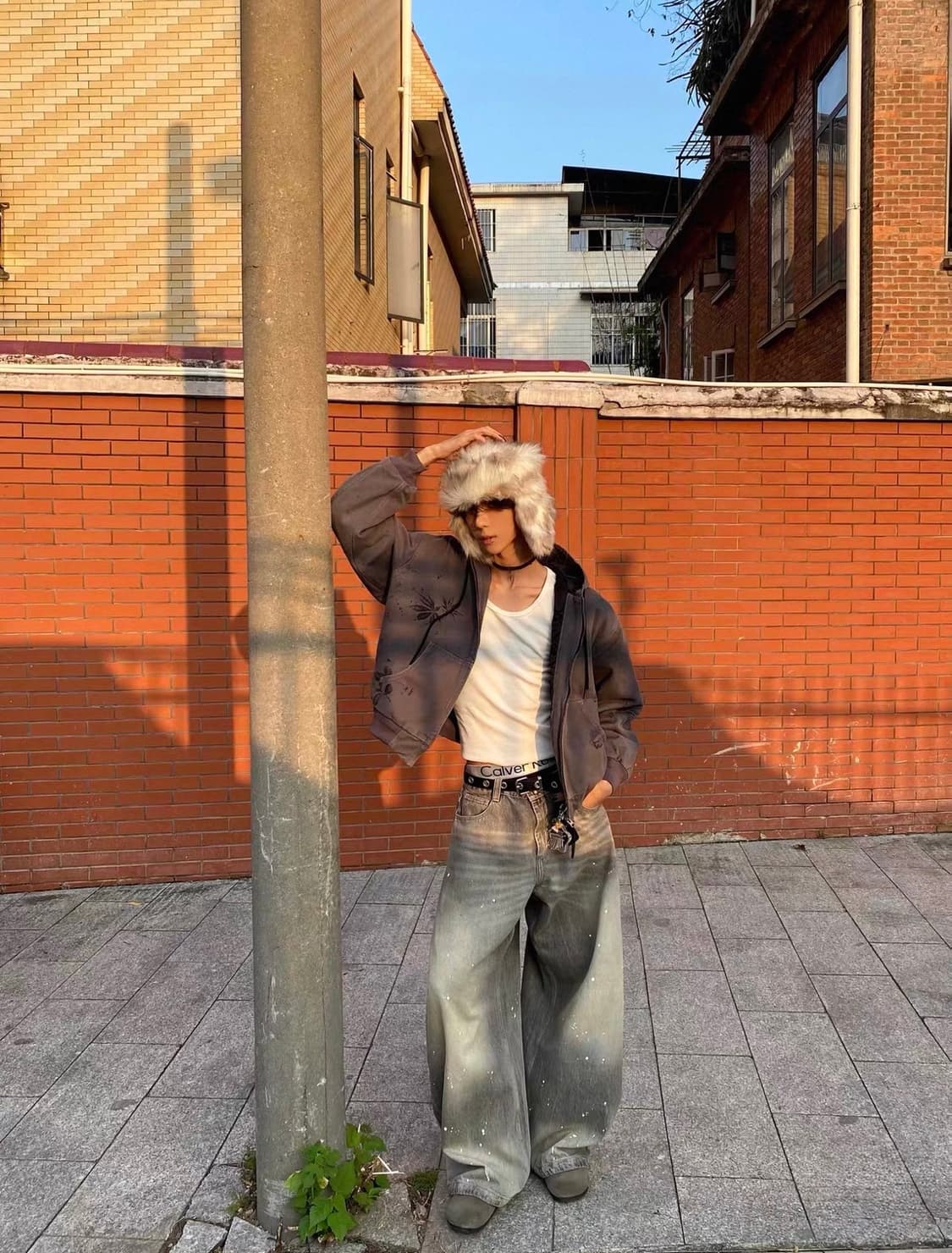 peoplesense 빈티지 잉크 와이드 데님 상품이미지3
