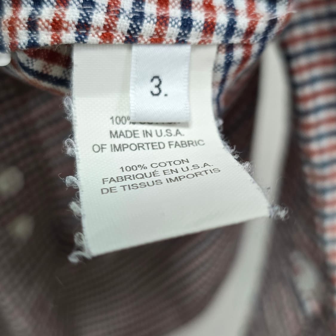 톰브라운 암밴드 삼선 체크 셔츠 3사이즈 100 판매 상품이미지3